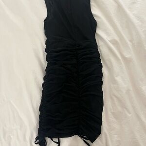 Elegant Black Ruched Dress